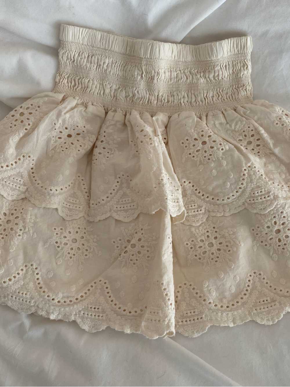 Zara Cream detailed skirt